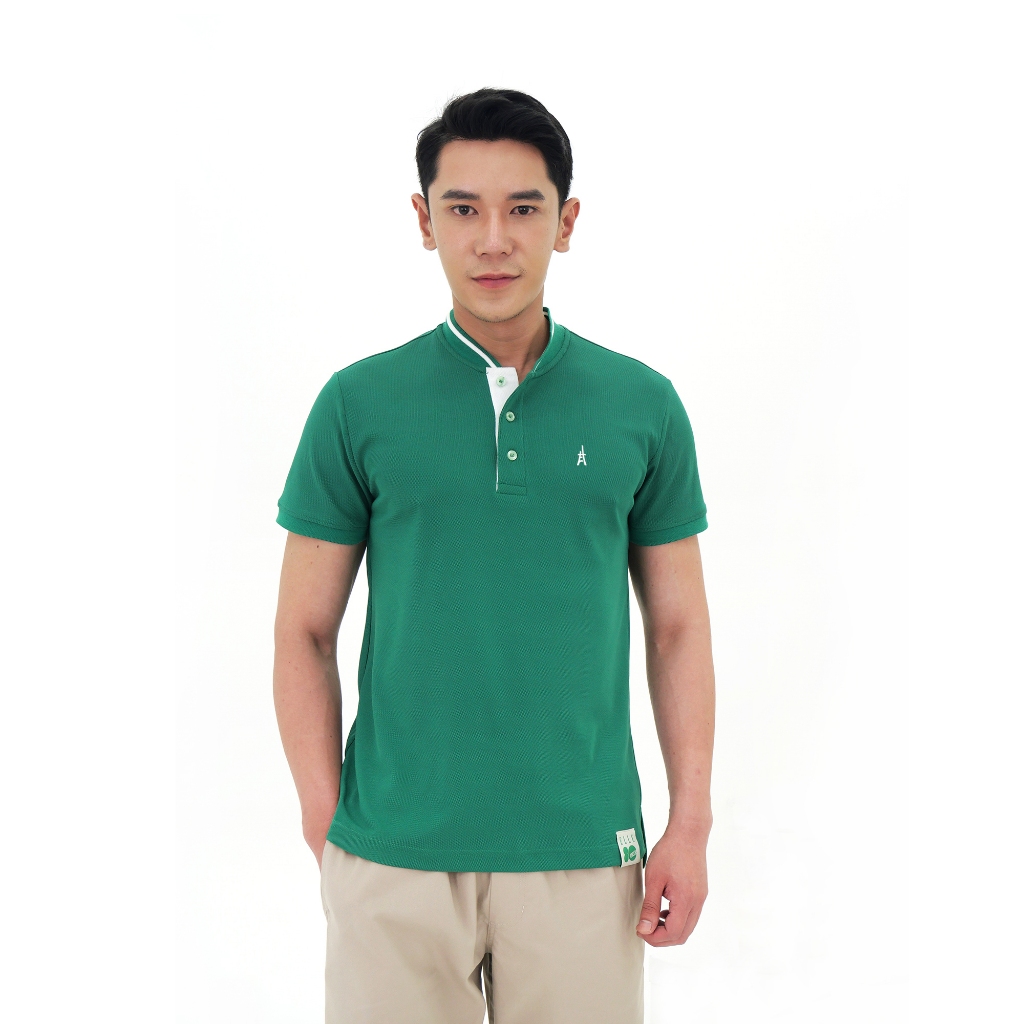 ELLE HOMME เสื้อยืดโปโลคอจีน แขนสั้น  สกรีน โลโก  ELLE HOMME ที่อก มี2สี ให้เลือก รุ่น W8K922