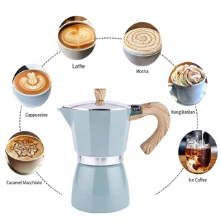 Alechaung หม้อกาแฟสด โมก้าพ็อท Mokapot ความจุ 150ml 300ml ใช้งานกับเตาไฟฟ้า เตาแก็ส เตาแคมป์ปิ้ง
