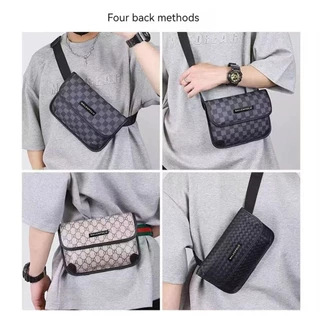 กระเป๋า สะพายข้าง crossbody bag ผู้ชาย กระเป๋าสะพายข้าง Fashion bag สไตล์สปอร์ต หนัง PU ของขวัญวาเลนไทน์ผู้ชาย