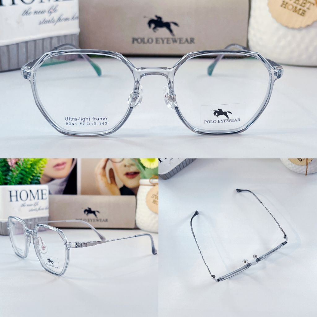 กรอบแว่นตา ผู้หญิง เบา TITANIUM 31026 8041 พร้อมเลนส์ ตัดแว่น สายตาสั้น ยาว แว่นกรองแสง บลูบล็อก ออโต้ ตัดตามสายตา - รูปที่ 5