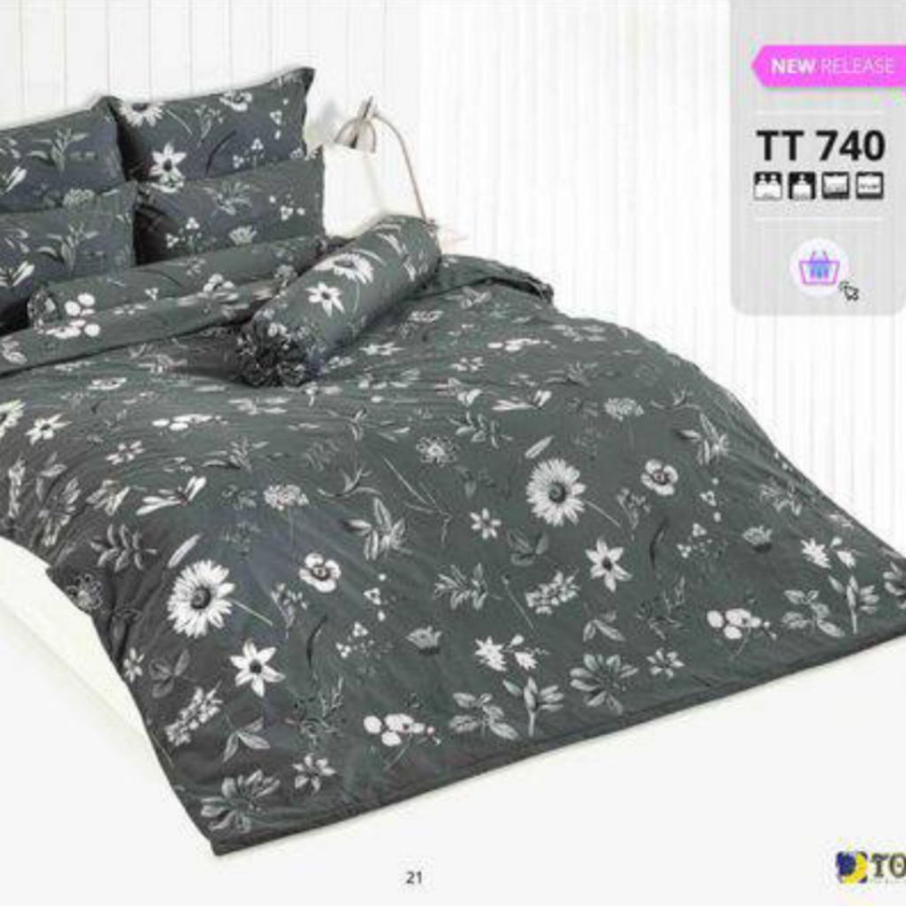 TOTO ชุดเครื่องนอน (ผ้าปู+นวม) ขนาด 6 ฟุต TT740(ของแท้ 100%)