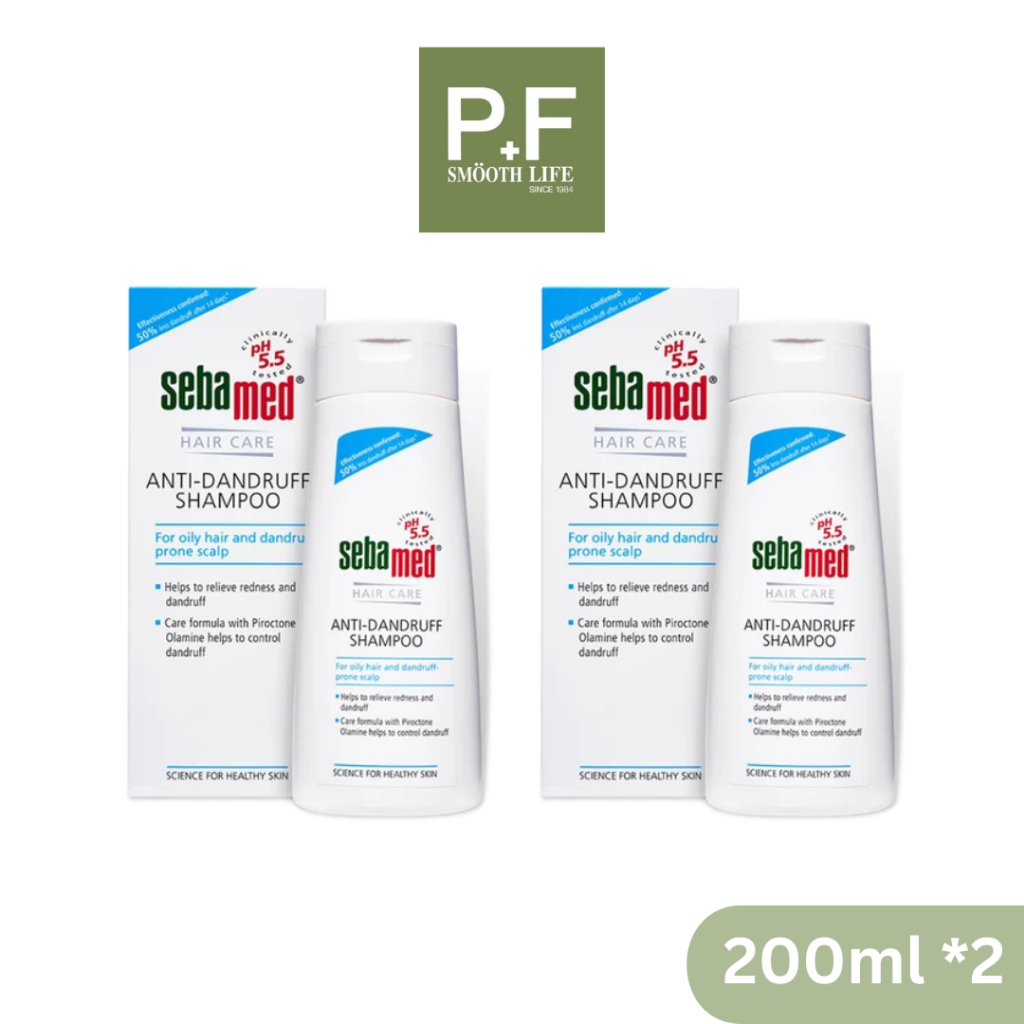 ซื้อ 1 แถม 1 แพ็คคู่ Sebamed Anti-Dandruff Shampoo 200 ml. แชมพูสระผม สูตรขจัดรังแค สุดคุ้ม 200 mL x 2