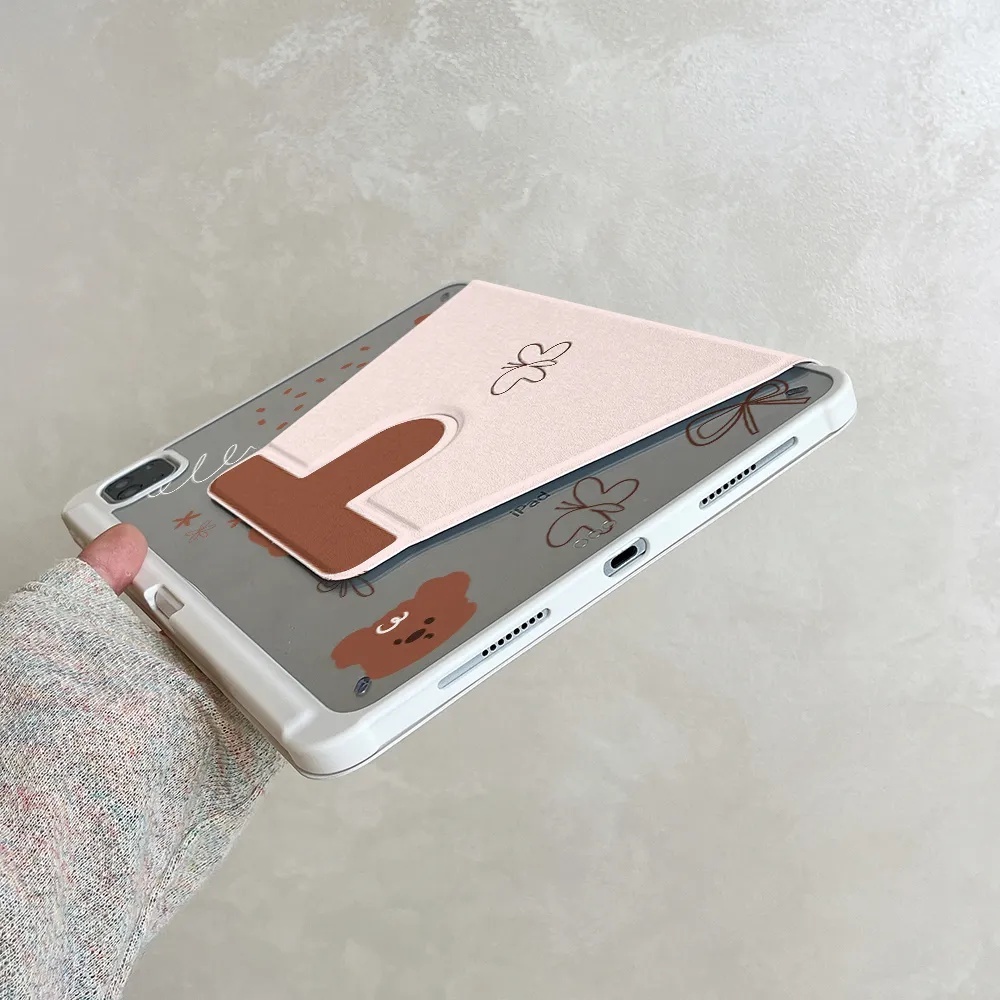 ✨พร้อมส่ง✨เคสiPadหมุน 360°bow-knot Pro13 Air7/6 11 Gen11/10 Gen9 ลูกสุนัขน่ารัก เคสไอแพด Gen6/5 Air3 - รูปที่ 3