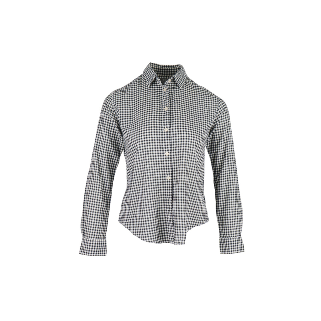 UNIQLO-เสื้อเชิ้ตแขนยาวลายตาราง-สีดำA046-31