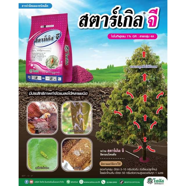 สตาร์เกิล จี ( Starkle G / ไดโนทีฟูแรน) ใช้โรยป้องกันแมลงได้หลายชนิดนานนับเดือน ยาฆ่าแมลง ยาฆ่าหนอน 1Kg ของแท้
