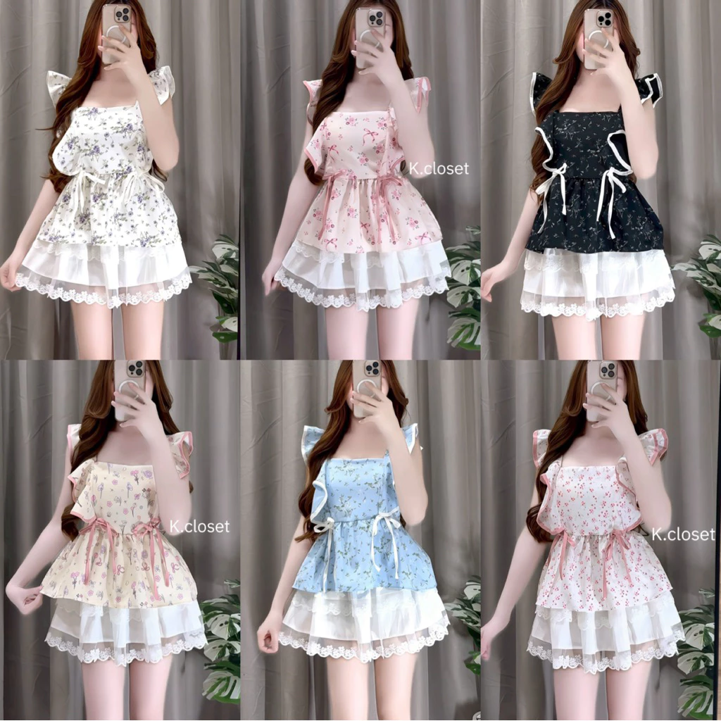 เสื้อผ้าผู้หญิง สาวอวบใส่ได้อกถึง 38 เสื้อคอเหลี่ยม แขนระบาย ลายดอกผ้าลายโทนสีสวยละมุน ผ้าดีเกินราคา✨(เสื้ออย่างเดียว)