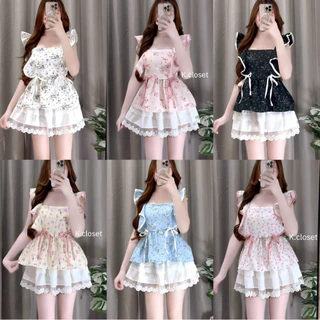 เสื้อผ้าผู้หญิง สาวอวบใส่ได้อกถึง 38 เสื้อคอเหลี่ยม แขนระบาย ลายดอกผ้าลายโทนสีสวยละมุน ผ้าดีเกินราคา✨(เสื้ออย่างเดียว)