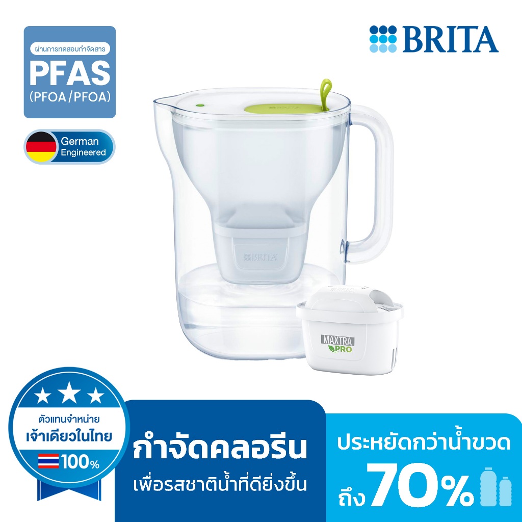 Brita เหยือกกรองน้ำ รุ่น Style lime Pro 2.4 L สีเขียว