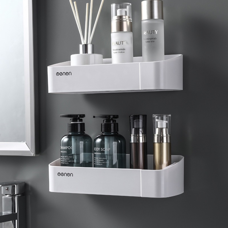 ECOCO ชั้นวางของในห้องน้ำ (ไม่มีราวเหล็กแขวน)ไม่ต้องเจาะ มี2สีให้เลือก SX-166