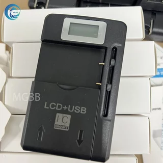 เครื่องชาร์จแบตเตอรี่กล้อง LCD พร้อมหน้าจอ ที่ชาร์จโทรศัพท์พร้อมพอร์ต USB สําหรับแบตเตอรี่โทรศัพท์และกล้อง