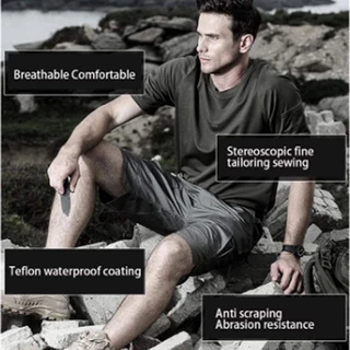 UniWear | กางเกงขาสั้นยุทธวิธี X7 สำหรับผู้ชาย กางเกงขาสั้นคาร์โก้ 6 กระเป๋า กางเกงขาสั้นยุท กลางแจ้ง