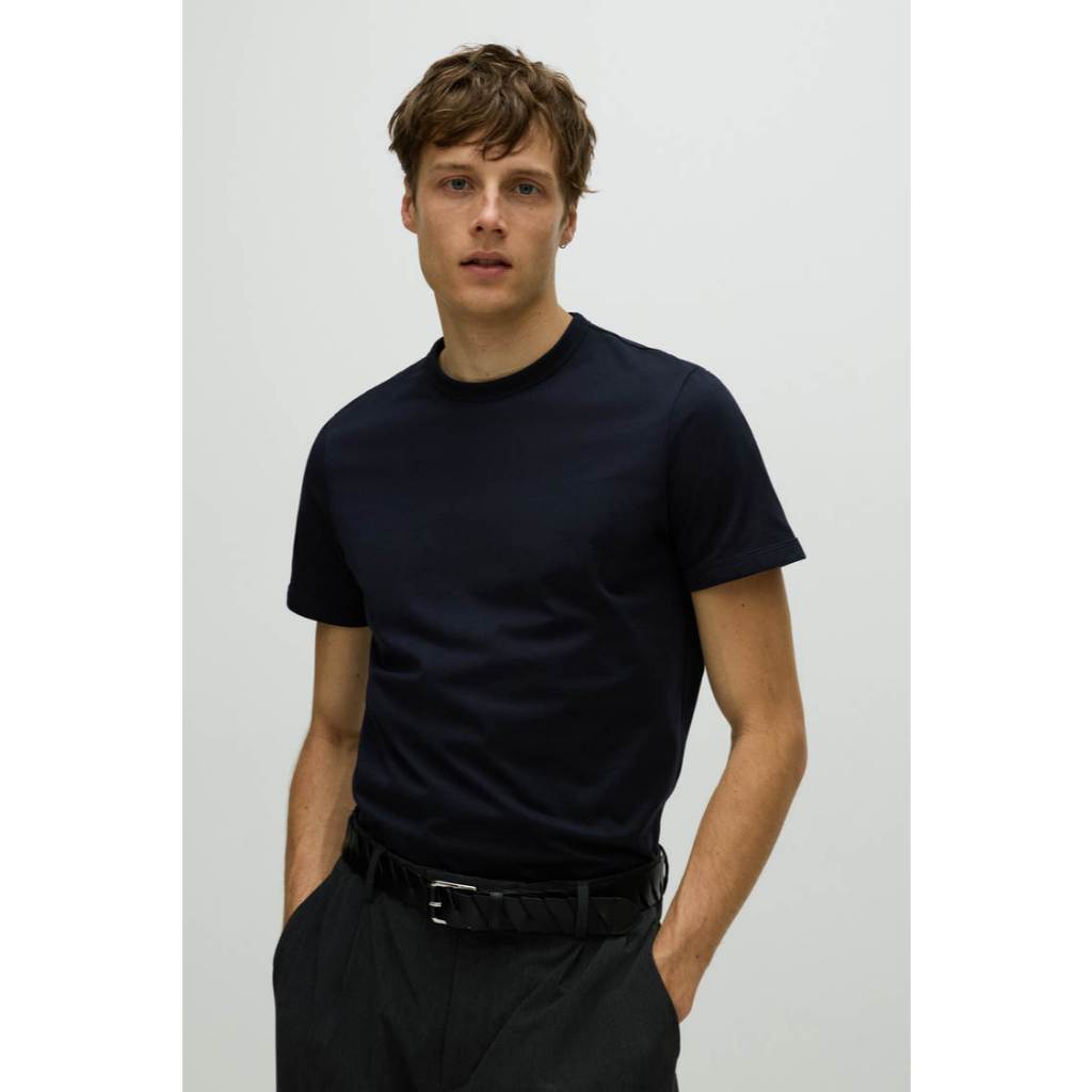 H&M(เอชแอนด์เอ็ม) เสื้อยืดผ้าคอตตอนทรงสลิม Men Slim Fit Cotton T-shirt 1207724_4