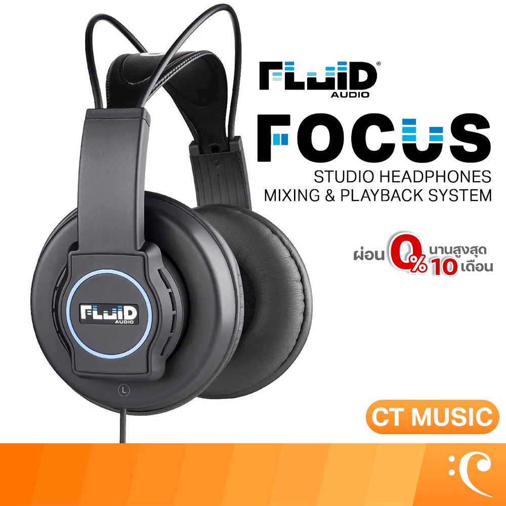 Fluid Audio Focus Studio Headphones Mixing & Playback System หูฟัง หูฟังครอบหู