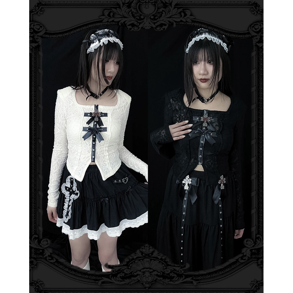 RAY Yagami top (freesize)(black,white)