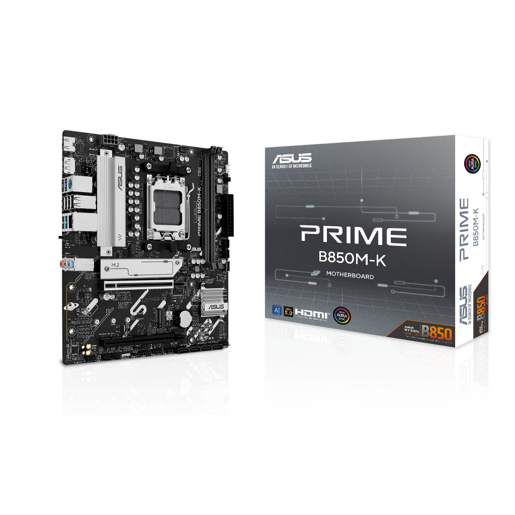 MAINBOARD (เมนบอร์ด) ASUS PRIME B850M-K Ryzen 9000 AM5 DDR5 DisplayPort/HDMI mATX