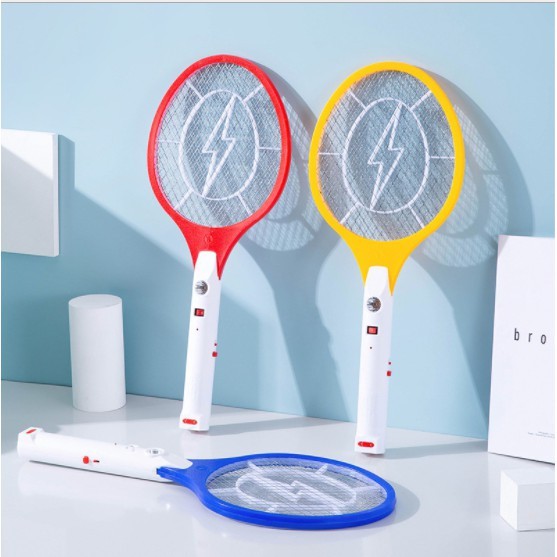 ไม้ตียุงไฟฟ้า ไม้ตียุง ไม้ช็อตยุง ที่ตียุง ขาเสียบชาร์จในตัว (คละสี)