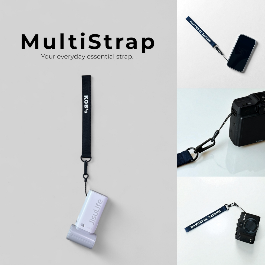 cube boy | MultiStrap – สายคล้องอเนกประสงค์ สกรีนชื่อได้ สายพัดลม สายคล้องกล้อง สายห้อยมือถือ สายบง