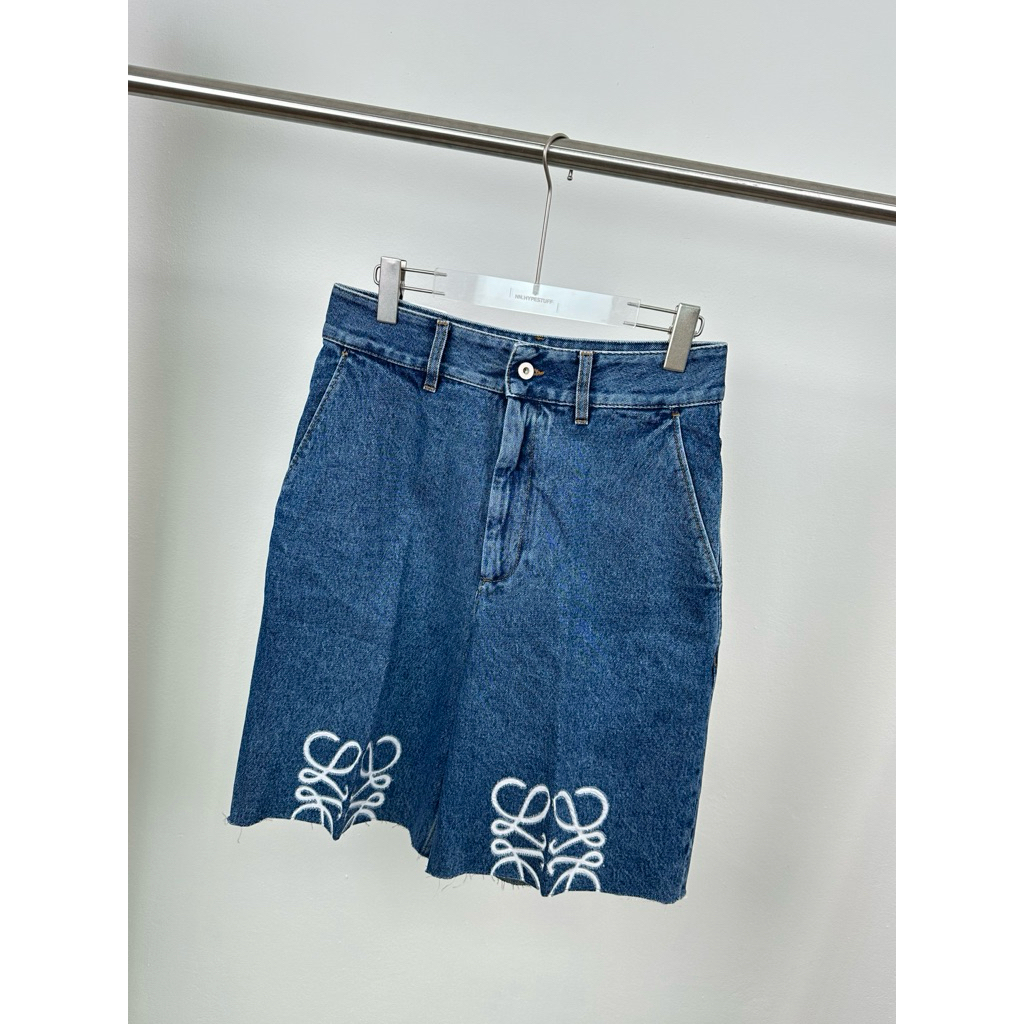 NEW! LOEWE ANAGRAM SHORT JEANS