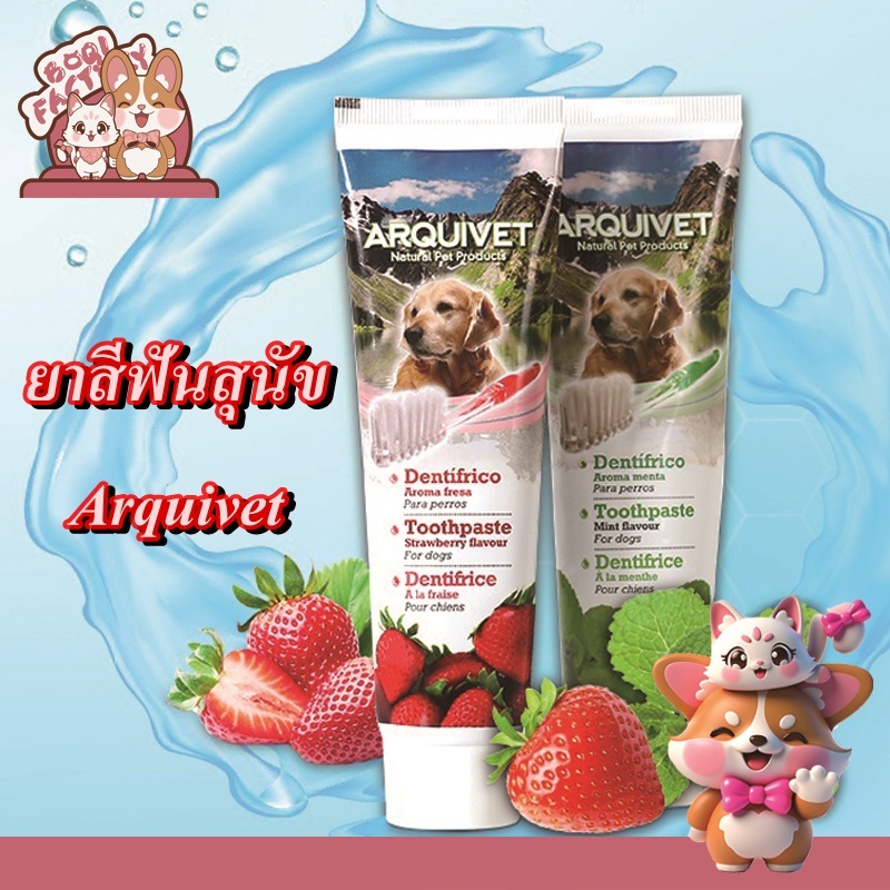 Boqi factory  ยาสีฟันสุนัข Arquivet ขนาด 100กรัม ยาสีฟันหมา 80017A