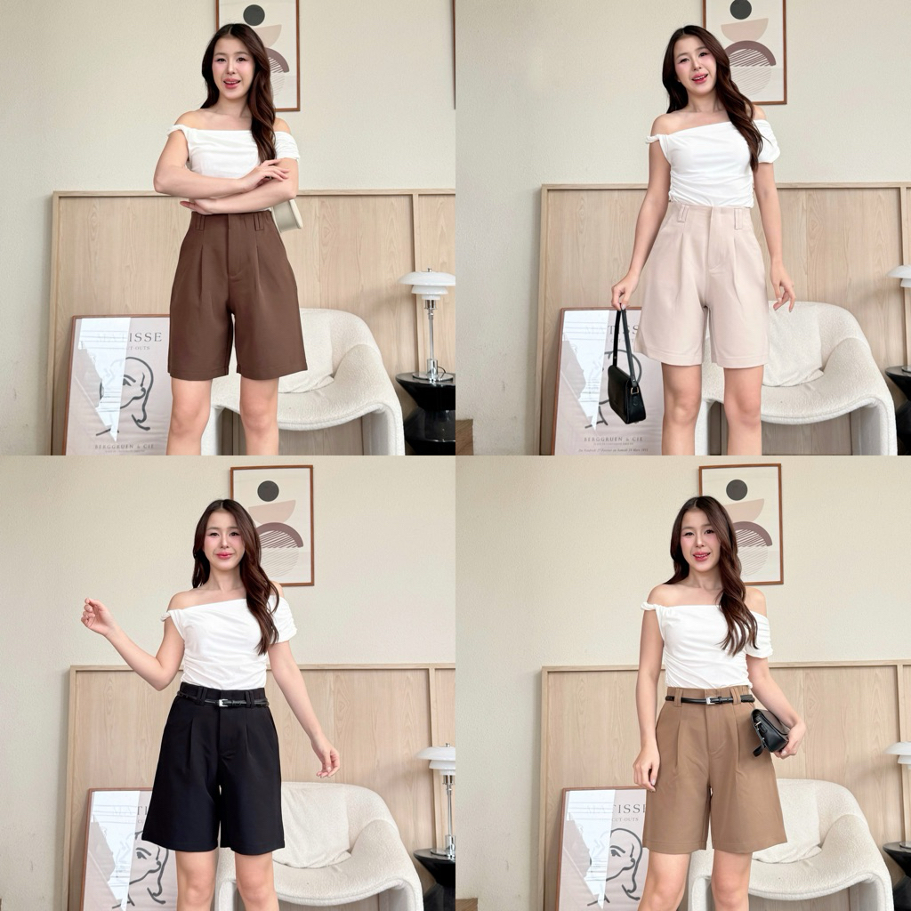 กางเกงขาสั้น รุ่น Kiky short pants ขาสั้นทรงฮิตทรงเก๋ที่ต้องมี