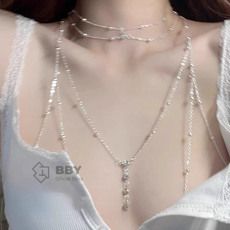 BBY โซ่3in1 คอเอวสะโพก สแตนเลสไม่ดำ เปลี่ยนลุคชายหาด ชุดว่ายน้ำล้ำยุค S035-S038