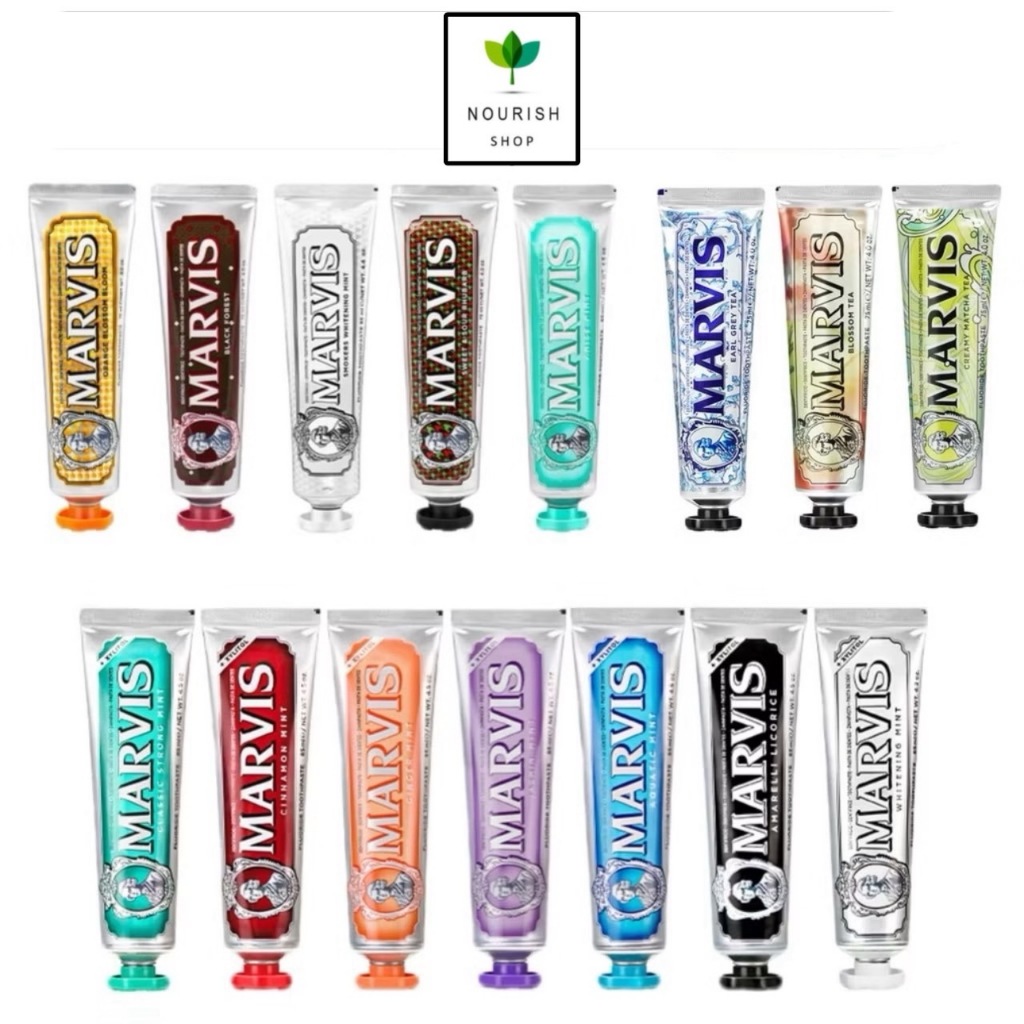 🔥Marvis มาร์วิส มีกลิ่นใหม่ 75ml,85ml ยาสีฟัน จากอิตาลี ฟันลื่นสะอาดใช้ดีจริงๆ