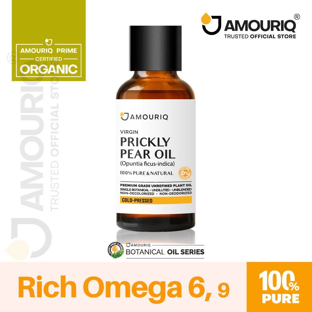 AMOURIQ® น้ำมันพริคลีย์แพร์ บาร์บารี่ฟิก สกัดเย็น 100 % Prickly Pear Oil Cactus Barb Cold-Pressed