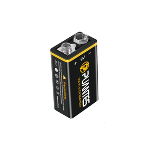 แบตเตอรี่ 9V 1300mAh Li-ion 9V 6F22 แบตเตอรี่แบบชาร์จไฟขนาดเล็ก TYPE-C