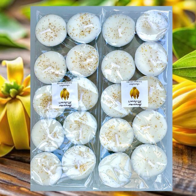 เทียนทีไลท์กลิ่นกระดังงา เทียนหอมกลิ่นกระดังงา  Ylang Ylang candles รูปที่ 2