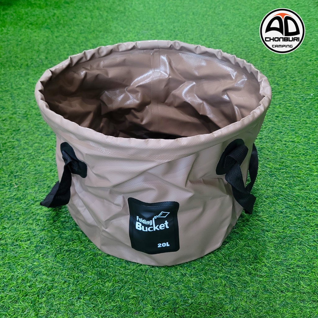 Folding Bucket 20L ถังน้ำพับได้ ใส่น้ำ น้ำแข็ง ล้างผัก ล้างจาน ใส่เครื่องดื่ม น้ำหนักเบา พับเก็บง่าย - รูปที่ 6