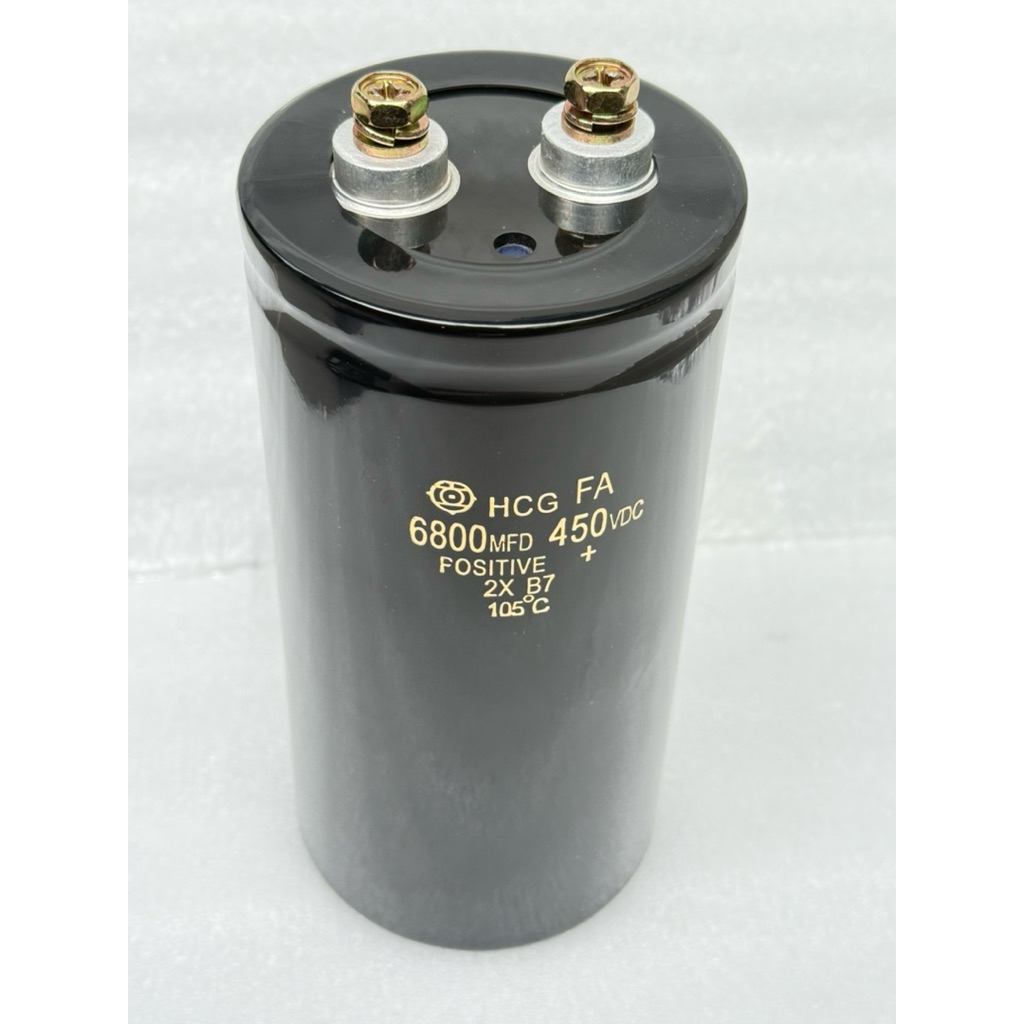 ของใหม่ๆ C 6800UF 450VDC ค่า+-20%วัดค่าได้ตามเกณฑ์สวยQCก่อนส่งไม่บุบ 6800UF 450V คาปาซิเตอร์ 6800UF4