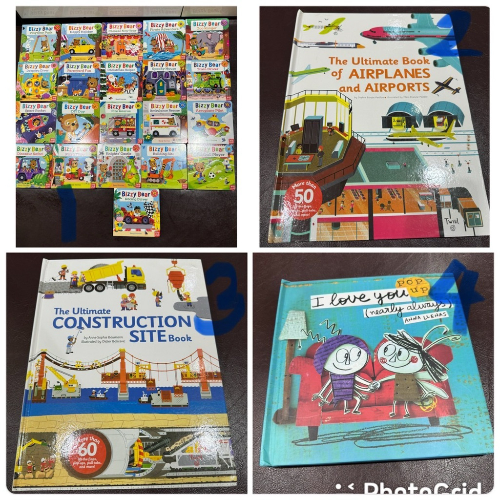 โพสนี้ขายเหมาเบอร์2,3,4หนังสือ Ultimate Airplanes, Construction และ Pop up I love youของแท้