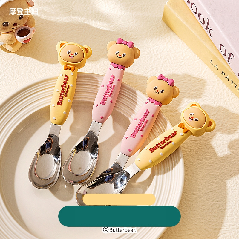 Modern Sweethome x Butterbear ช้อนสแตนเลส316 น้องหมีเนย บัตเตอร์แบร์