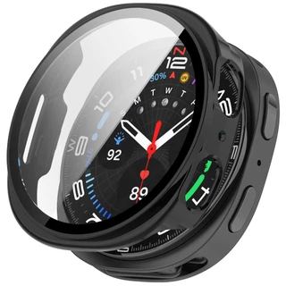 เคสกันรอย+ฟิล์มกระจกในตัวสำหรับ Samsung Galaxy Watch 9/8 40mm/44mm/Classic 46mm แบบนิ่ม/แบบแข็ง กันกระแทก ปิดจอครบ