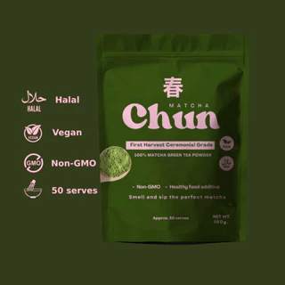 Chun Matcha Powder 100g ฉุน ผงมัทฉะแท้ 100% 100 กรัม