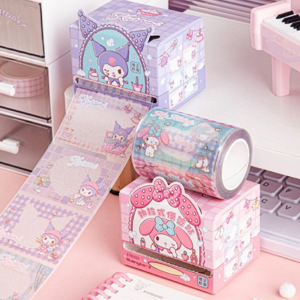 cutiepie-(พร้อมส่ง ลิขสิทธิ์แท้ )กระดาษมีกาวในตัวซานริ 128แผ่น กระดาษมีกาวในตัว รุ่นนี้กาวเต็มแผ่นนะคะ