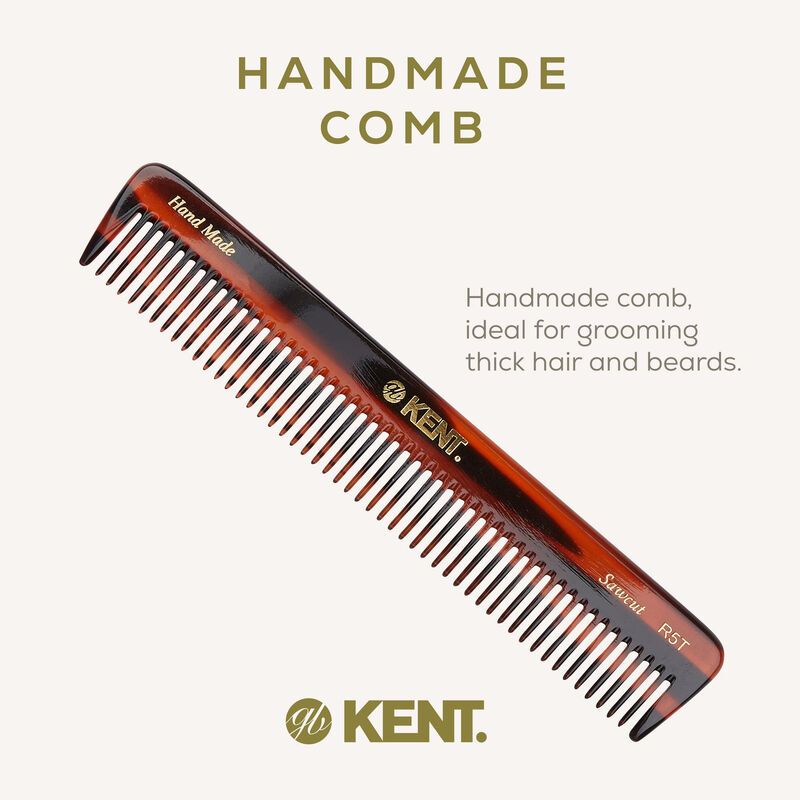 หวี KENT รุ่น R5T หวีซี่ห่าง สำหรับผมหนา Handmade 170mm Dressing Table Comb Thick Hair จากอังกฤษ