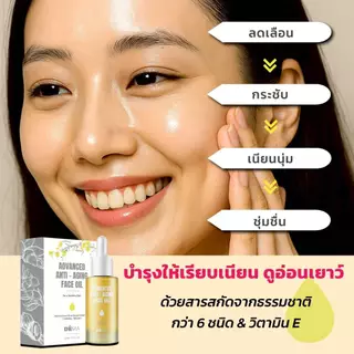 ดีม่าออยล์ 1 ขวด Anti-Aging Face Oil ออยล์บำรุงใบหน้า ลดเลือนริ้วรอย เพิ่มความอ่อนเยาว์
