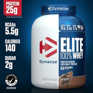 Dymatize Nutrition Elite 100% Whey - Whey Protein 5 Lbs. เวย์โปรตีน เวย์โปรตีน เพิ่มกล้ามเนื้อ ลดไขมัน