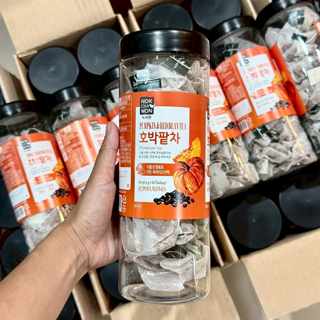 NOKCHAWON PUMPKIN & RED BEAN TEA — ชาฟักทองถั่วแดงเกาหลี หอมละมุน ดื่มง่าย สุขภาพดี
