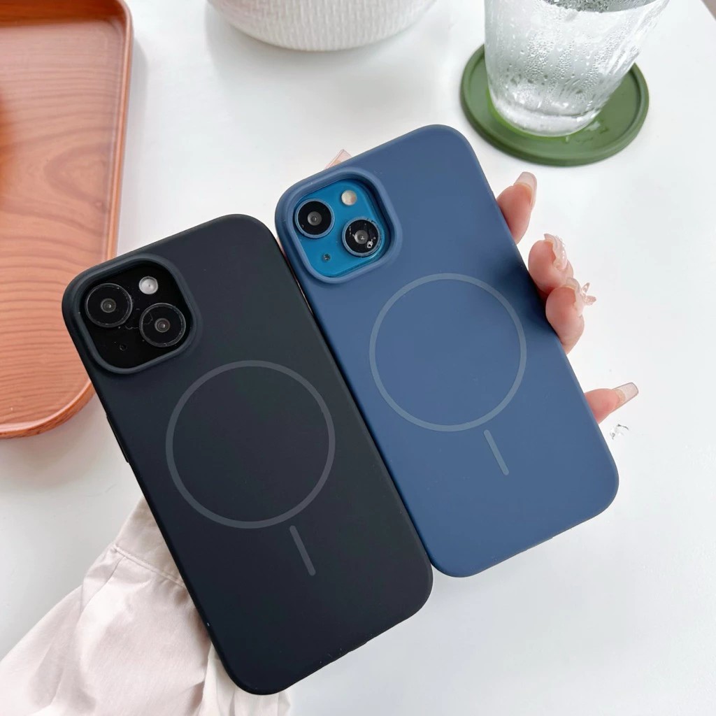 ใหม่ งานกำมะหยี่ เคสซิลิโคนชาร์จไร้สายวงแหวนแม่เหล็ก for iPhone11'12'13'14'15'16'PRO'MAX 7plus 16promax 15Promax 16plus thumbnail 8