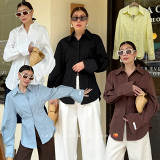 ส่งด่วน 🪸 #25025 STUDIOX2 Barrel Long Sleeves Shirt  เสื้อเช…