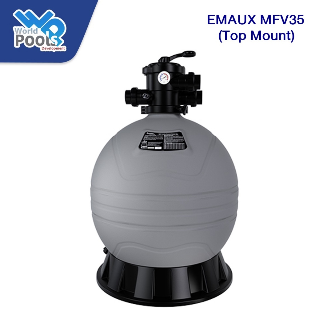 ถังกรองทราย EMAUX MFV35 (Top Mount) ขนาด 35" ถังกรองสระว่ายน้ำ อัตราการกรอง 30.5 คิว/ชม.