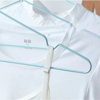 (ซื้้อ10 แถม10) ไม้แขวนเสื้อขายตรงจากโรงงาน ราคาส่ง ไม้แขวนเสื้อแสตนเลส ไม้แขวนเสื้อเคลือบซิลิโคลนกันลื่น ผู้ใหญ่ 40ซม.
