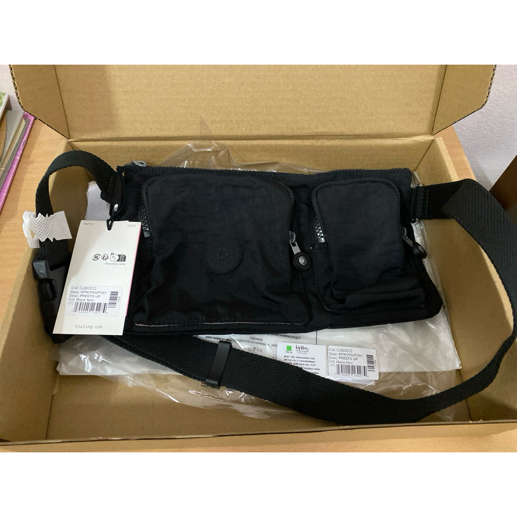 กระเป๋าคาดอก อาดเอว kipling สี black noir ของแท้มือ1 สั่งมาจากofficialคะ