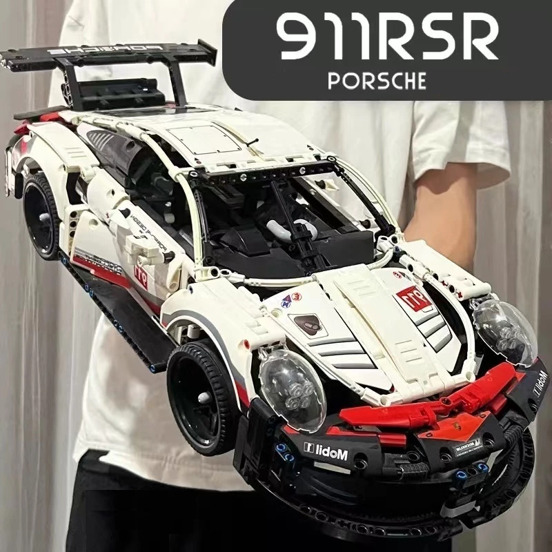 【COD】1580 ชิ้น บล็อกก่อสร้าง Porsche 911 เทคนิค รุ่นแข่ง ชิ้น ขนาดใหญ่ ของขวัญสำหรับเด็กชาย