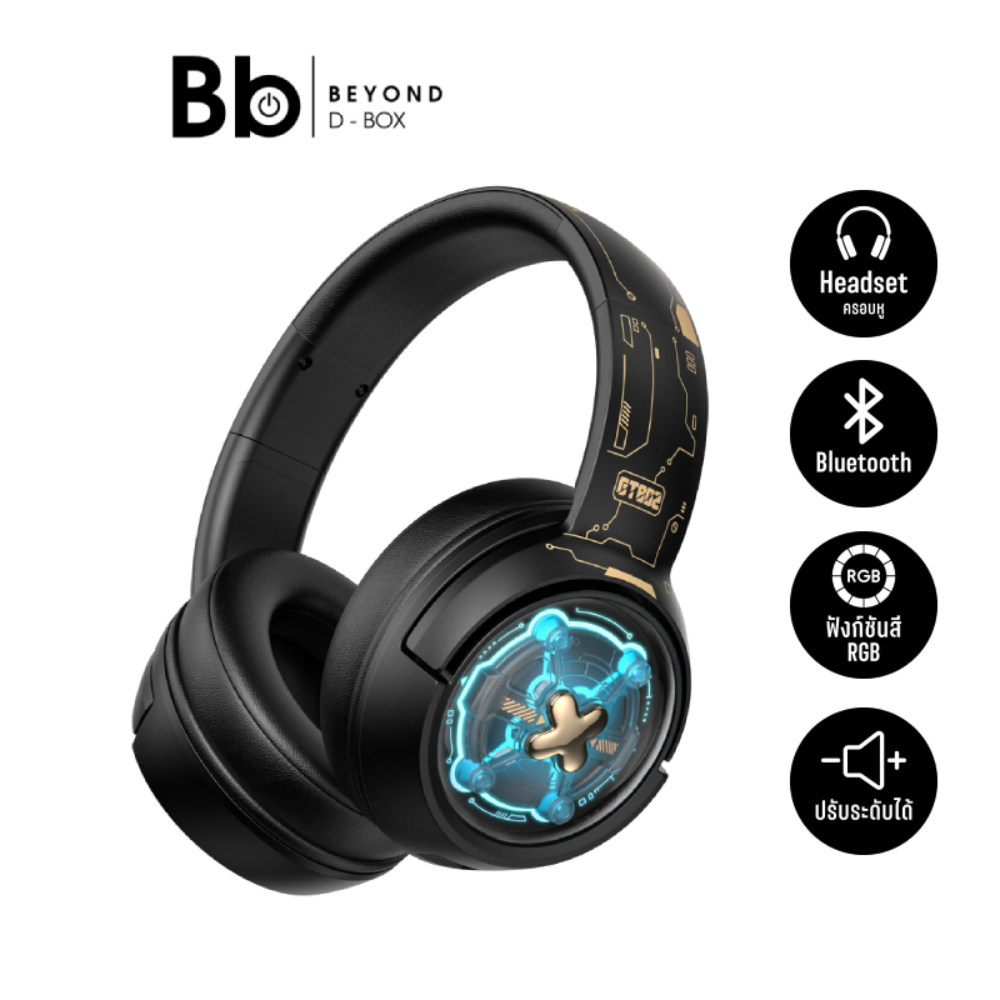 หูฟังเกมมิ่ง Onikuma Gaming Headset GT802 Bluetooth 2.4G Wired 3 Mode Black by BB Beyond D-Box
