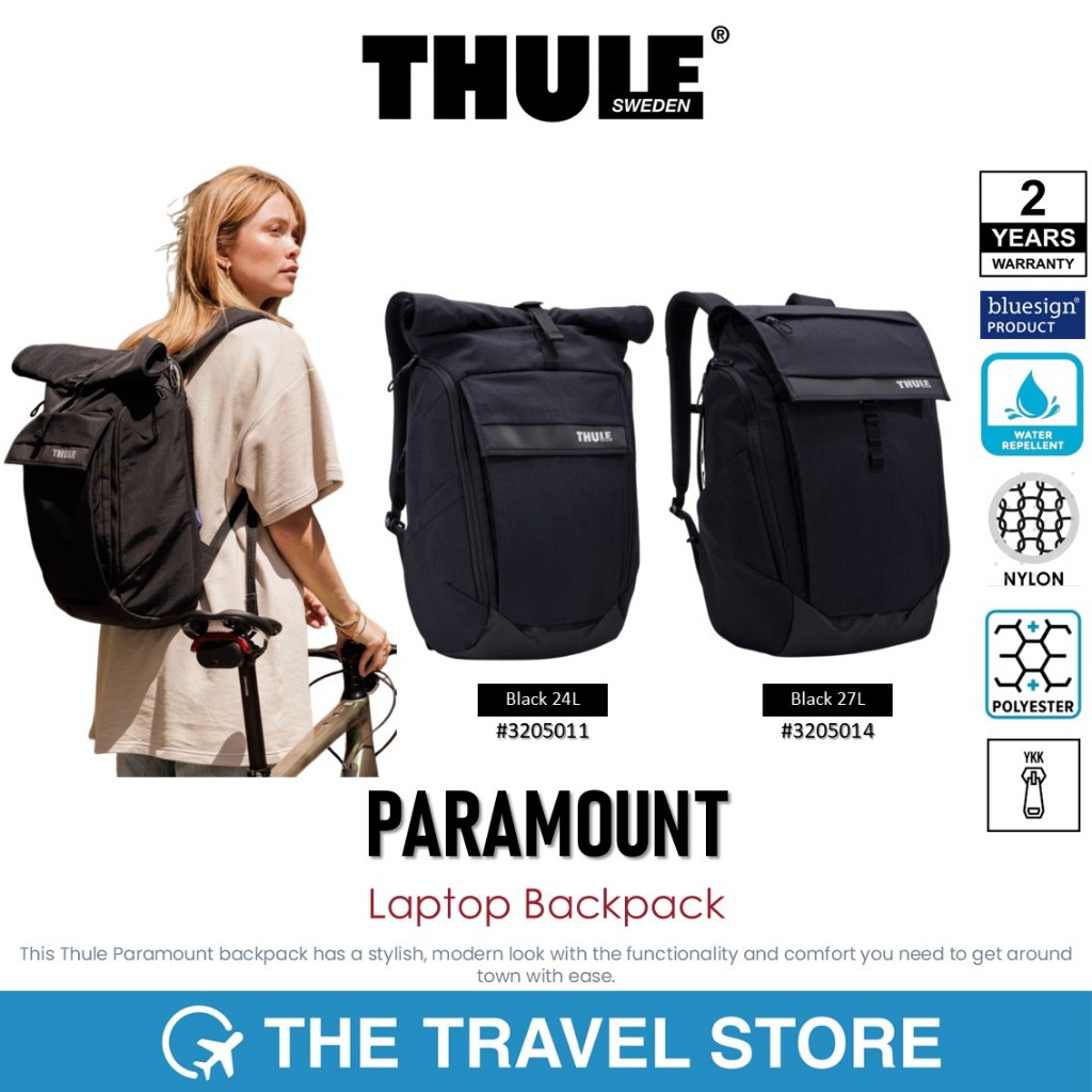 Thule PARAMOUNT Laptop Backpack 24L & 27L  กระเป๋าเป้ สะพายหลัง รองรับคอมพิวเตอร์ 16 นิ้ว