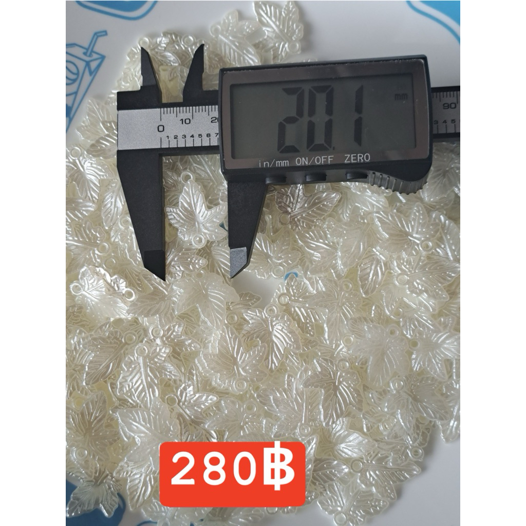 ลูกปัด ใบไม้ใส จิ๋ว มีรูร้อย ขนาดเล็ก อุปกรณ์งานฝีมือ DIY ใช้สำหรับตกต่างๆชิ้นงานต่างๆ - รูปที่ 6