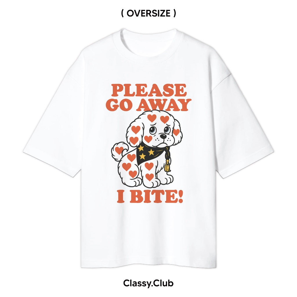 Classy.club – เสื้อยืด Oversized & Baby-tee : I bite ราคา ถูกที่สุด ดีลบีเคเค แกลเลอรีภาพที่ 3